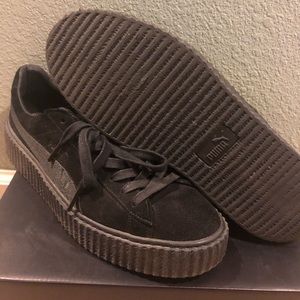 Fenty x Puma Suede Creeper Satin Black size 10